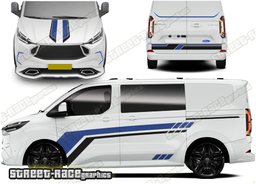 Ford Transit Custom MK2 M-SPORT Full stripes 036