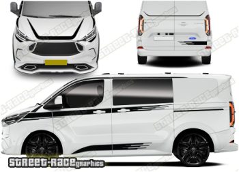 Ford Transit Custom MK2 M-SPORT Full stripes 037