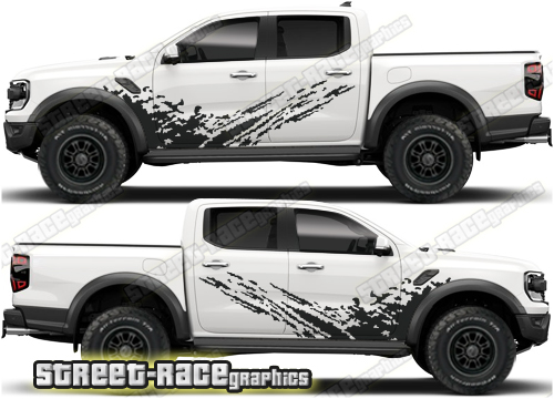 Ford Ranger large 001 - mud splatter graphics