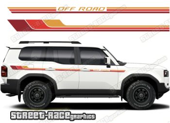 Toyota Land Cruiser 250 graphics 041 - RETRO STRIPES