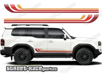 Toyota Land Cruiser 250 graphics 042 - Retro stripes
