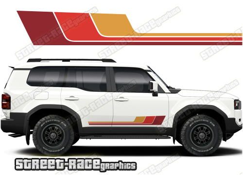 Toyota Land Cruiser 250 graphics 044 - Retro stripes