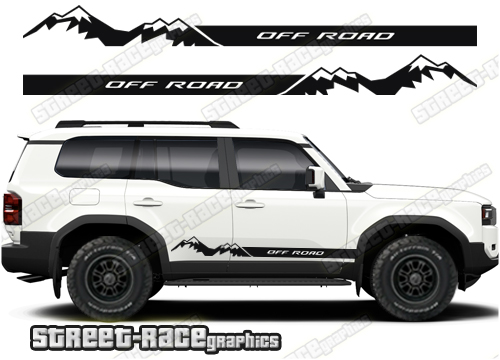 Toyota Land Cruiser 250 graphics 061 - off road racing stripes