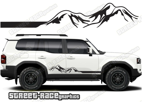 Toyota Land Cruiser 250 graphics 063 - off road racing stripes