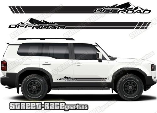 Toyota Land Cruiser 250 graphics 064 - off road racing stripes
