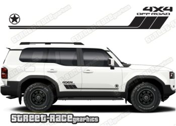 Toyota Land Cruiser 250 graphics 065 - off road racing stripes