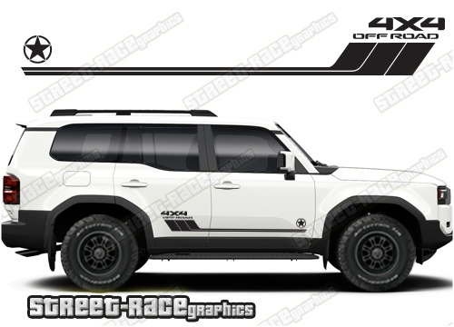Toyota Land Cruiser 250 graphics 065 - off road racing stripes