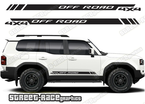 Toyota Land Cruiser 250 graphics 066 - off road racing stripes