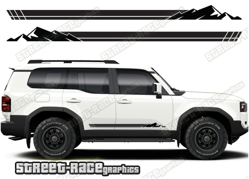 Toyota Land Cruiser 250 graphics 069 - off road racing stripes