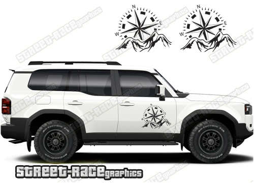 Toyota Land Cruiser 250 graphics 070 - mountain compasses