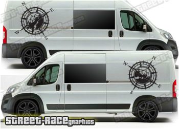 Ducato - Relay - Boxer camper van graphics 210 - Large Compasses