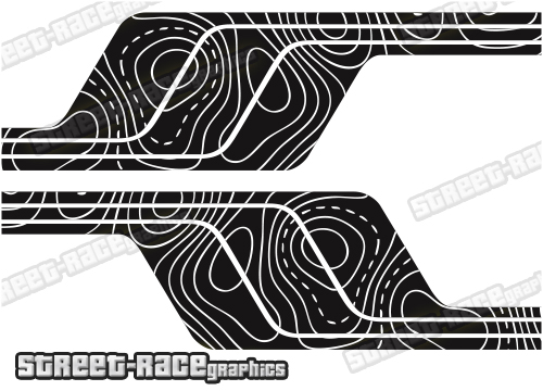 Ducato - Relay - Boxer camper van graphics 212 - Topographic contours - Image 2