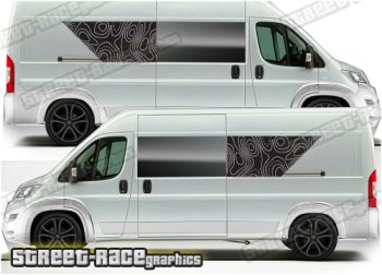 Ducato - Relay - Boxer camper van graphics 213 - Topographic contours