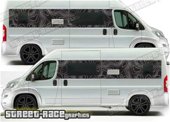 Ducato - Relay - Boxer camper van graphics 215 - Topographic map contours