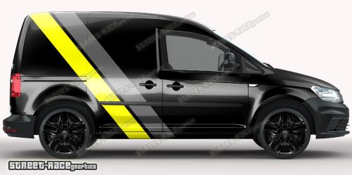 Dark grey & yellow on a black car