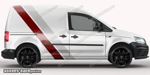 Silver & burgundy on a white car